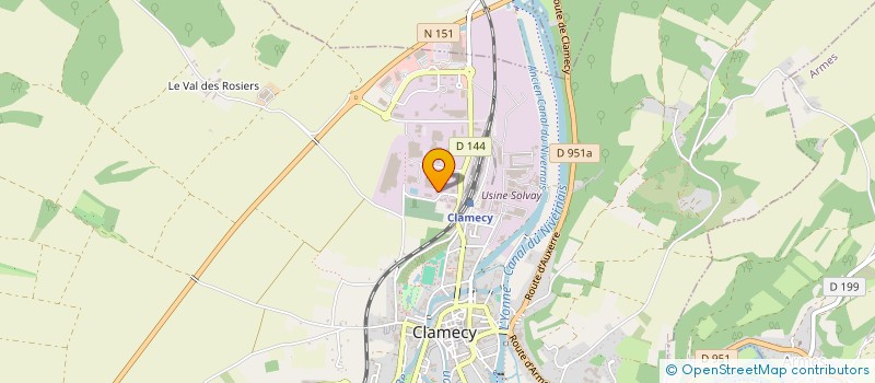 localisation de l'entreprise PRISME EVENTS à CLAMECY
