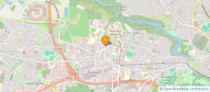 localisation de l'entreprise PRISME SA  ANGERS