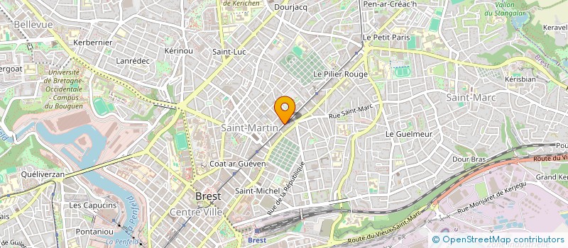 localisation de l'entreprise PRISMEYR PRESSING à BREST