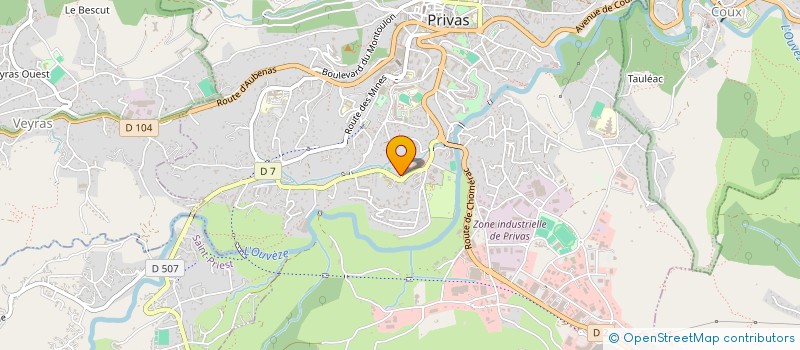 localisation de l'entreprise PRIVAS DISTRIBUTION à PRIVAS