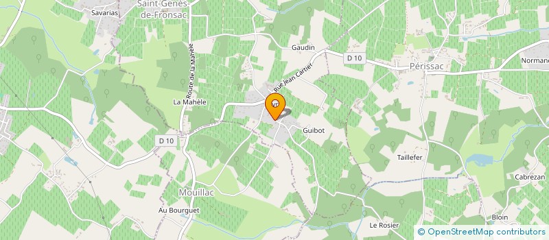 localisation de l'entreprise PRIVAT-BOUTET  SAINT-GENES-DE-FRONSAC