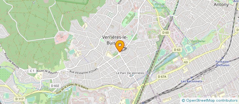 localisation de l'entreprise PRIVATE AUTO CLUB  VERRIERES-LE-BUISSON