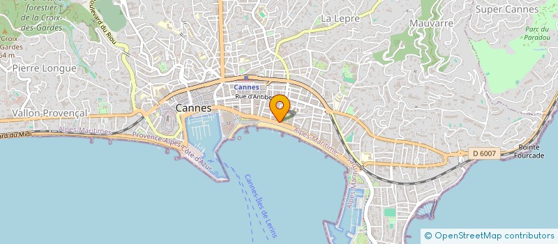 localisation de l'entreprise PRIVATE WORLD à CANNES