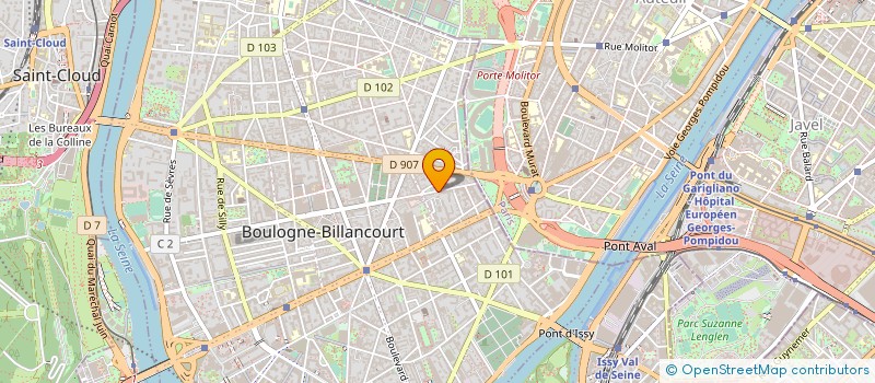 localisation de l'entreprise PRIVILEGE RACING à BOULOGNE-BILLANCOURT