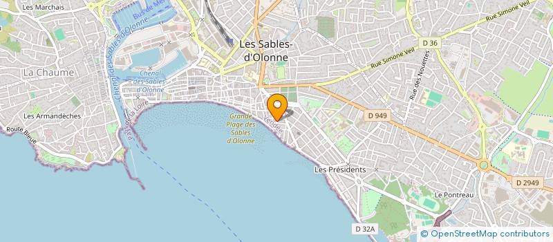 localisation de l'entreprise PRIVILEGE.S SAS  LES SABLES D'OLONNE