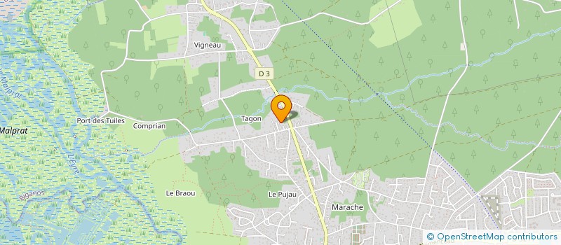 localisation de l'entreprise PRIVILEGES 33  BIGANOS