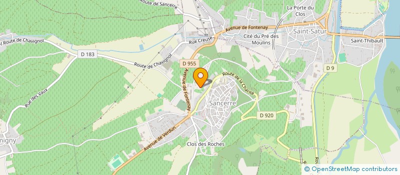 localisation de l'entreprise PRIVILEGES POUR TOUS  SANCERRE