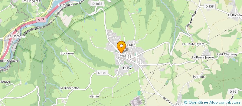 localisation de l'entreprise PRIVIMMO  ECHALAS