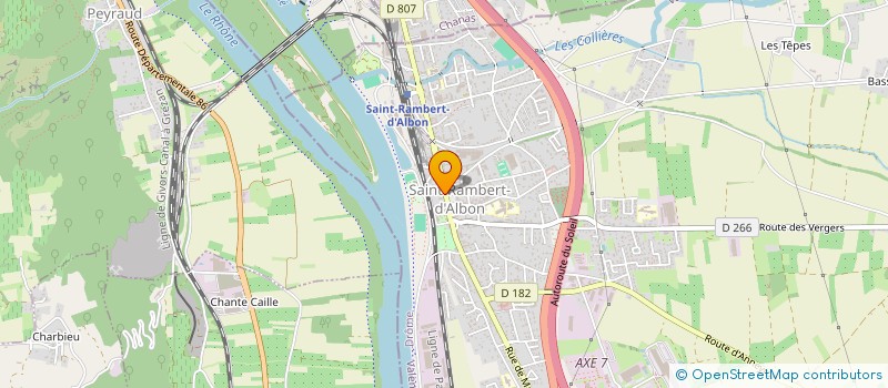 localisation de l'entreprise PRIX CHOC MARKET  SAINT-RAMBERT-D'ALBON