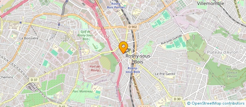localisation de l'entreprise PRIZMA à ROSNY-SOUS-BOIS