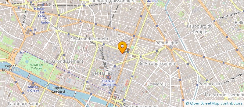 localisation de l'entreprise PRJ ASSOCIES à PARIS