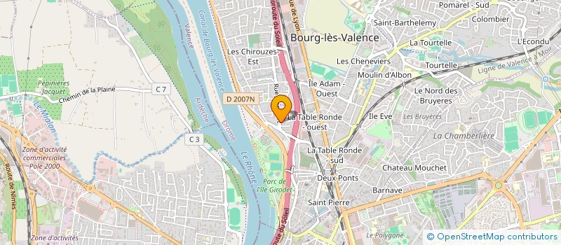 localisation de l'entreprise PRL  BOURG-LES-VALENCE