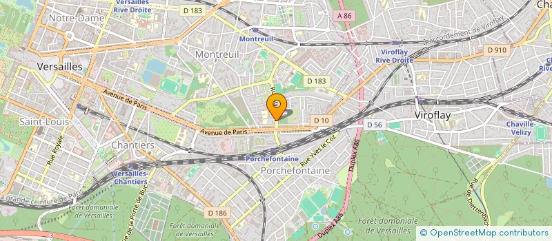 localisation de l'entreprise PRM à VERSAILLES