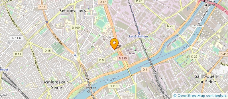 localisation de l'entreprise PRO 11 à GENNEVILLIERS