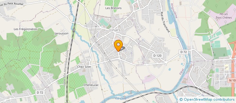 localisation de l'entreprise PRO 16 à LINARS