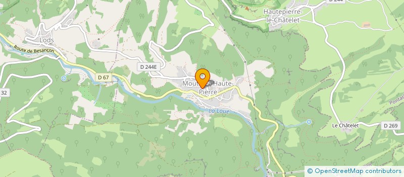 localisation de l'entreprise PRO 25  MOUTHIER-HAUTE-PIERRE