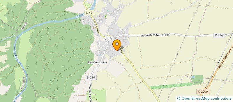 localisation de l'entreprise PRO 3 FORMATION  JENZAT