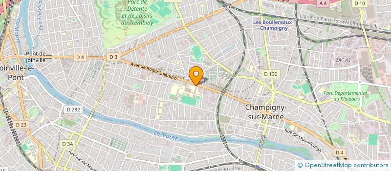 localisation de l'entreprise PRO-ACTIFS à CHAMPIGNY-SUR-MARNE