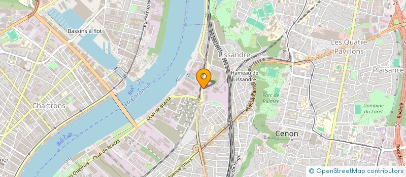 localisation de l'entreprise PRO ARMATURE AQUITAINE  CENON