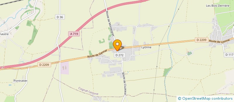 localisation de l'entreprise PRO-BAT à COGNAT-LYONNE