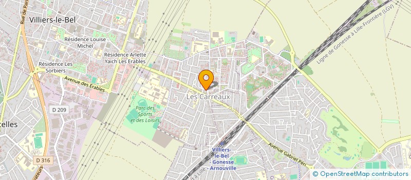 localisation de l'entreprise PRO BAT 49  VILLIERS-LE-BEL