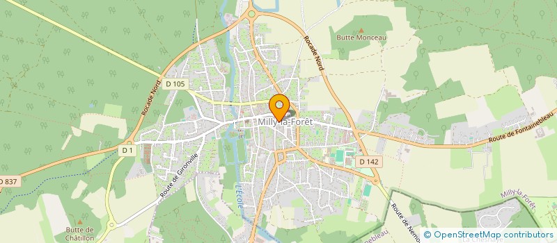 localisation de l'entreprise PRO BAT 91 à MILLY-LA-FORET