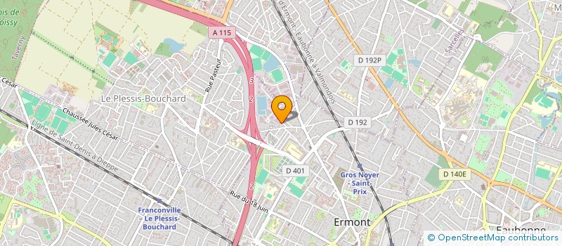 localisation de l'entreprise PRO BATI  ERMONT