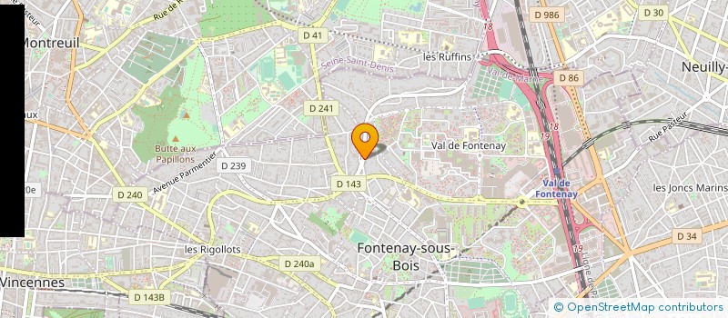 localisation de l'entreprise PRO BATI CONSTRUCTION à FONTENAY-SOUS-BOIS