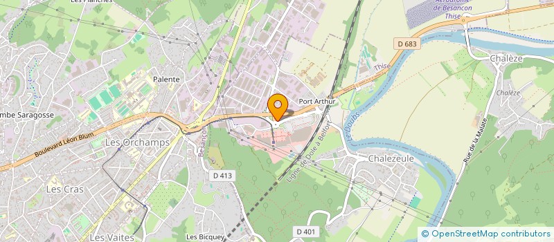 localisation de l'entreprise PRO-BATI EST à CHALEZEULE