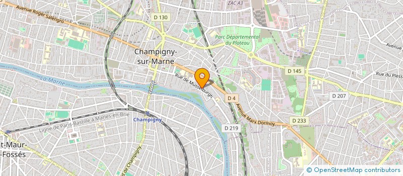 localisation de l'entreprise PRO BATIMENT FRANCE à CHAMPIGNY-SUR-MARNE