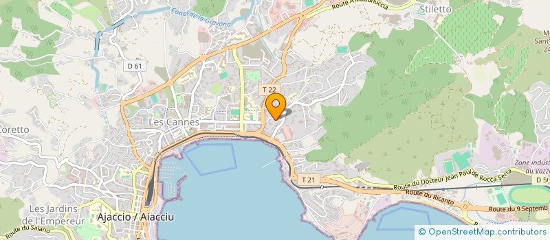 localisation de l'entreprise PRO-CAR à AJACCIO