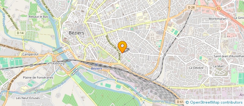 localisation de l'entreprise PRO CARRELAGE à BEZIERS