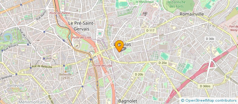 localisation de l'entreprise PRO CARS à LES LILAS