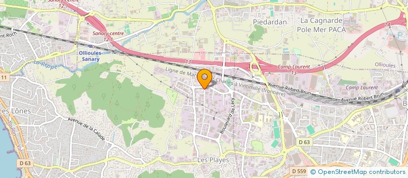 localisation de l'entreprise PRO-CASH à SIX-FOURS-LES-PLAGES