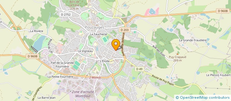localisation de l'entreprise PRO'CED à POUZAUGES