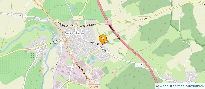 localisation de l'entreprise PRO CHAPE ALSACE  SARRE-UNION