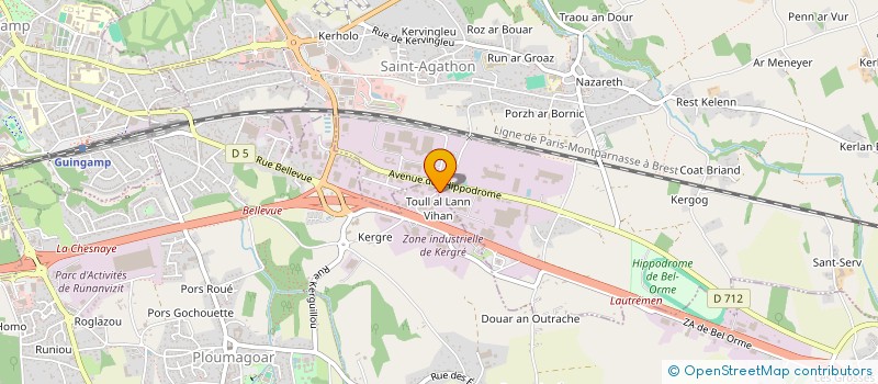 localisation de l'entreprise PRO.COM à TREGUEUX