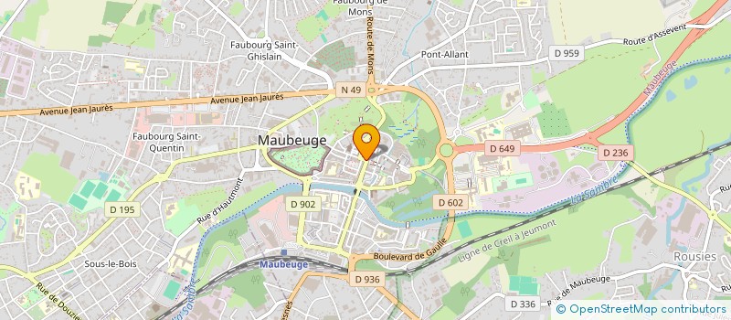 localisation de l'entreprise PRO CONDUITE  MAUBEUGE