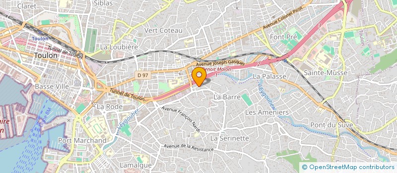 localisation de l'entreprise PRO CONSTRUCTION  TOULON