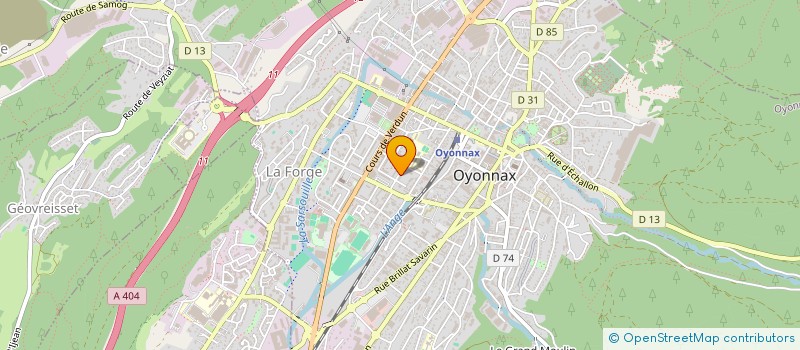 localisation de l'entreprise PRO COULEUR à OYONNAX