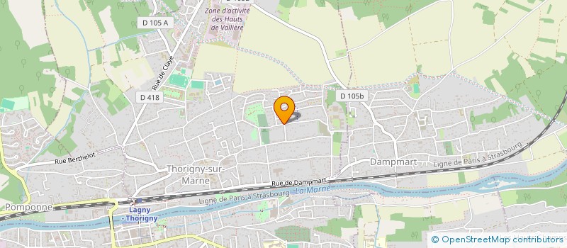 localisation de l'entreprise PRO COUVERTURE à THORIGNY-SUR-MARNE