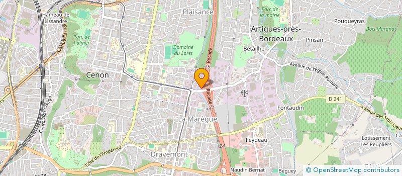 localisation de l'entreprise PRO COUVERTURE FG à CENON