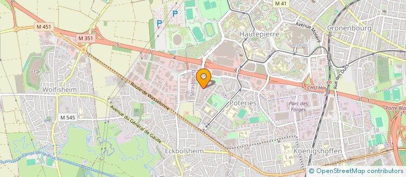 localisation de l'entreprise PRO COUVERTURE-ZINGUERIE-ETANCHEITE à STRASBOURG