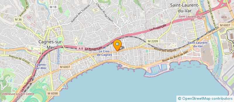 localisation de l'entreprise PRO CUISINES SERVICES à CAGNES-SUR-MER