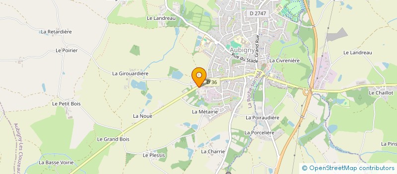 localisation de l'entreprise PRO-DEC à AUBIGNY-LES CLOUZEAUX