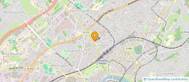 localisation de l'entreprise PRO DECO 25 à BESANCON