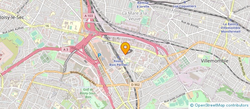 localisation de l'entreprise PRO-DECO à ROSNY-SOUS-BOIS