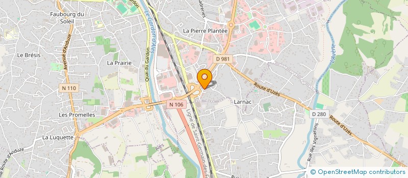 localisation de l'entreprise PRO-DESIGN à ALES