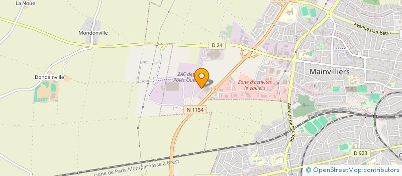 localisation de l'entreprise PRO-DEVELOPPEMENT 28 à MAINVILLIERS