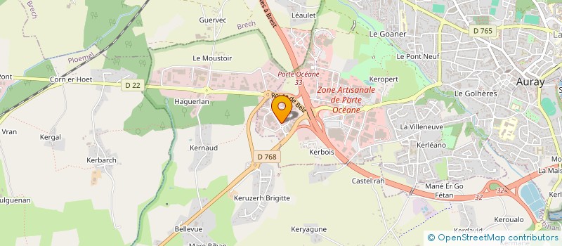 localisation de l'entreprise PRO - DEVELOPPEMENT à AURAY